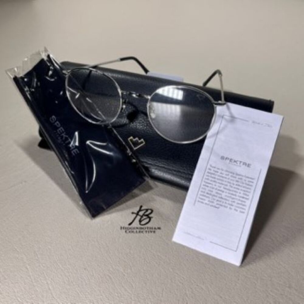 SPEKTRE P2 OPTICAL ROUND STAINLESS STEEL EYEGLASS FRAMES SILVER 50-20-135 NEW